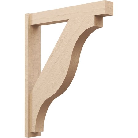 Ekena Millwork 6-in W x 36-in D x 44-in H Funston Block Rough Cedar Woodgrain TimberThane Outlooker, Primed Tan OUTUR060X36X44FST44RCPR